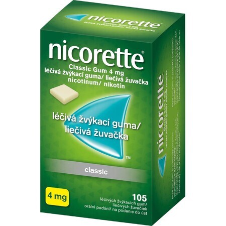 Nicorette® Classic Gum 4 mg, gomma da masticare medicinale 105 pezzi