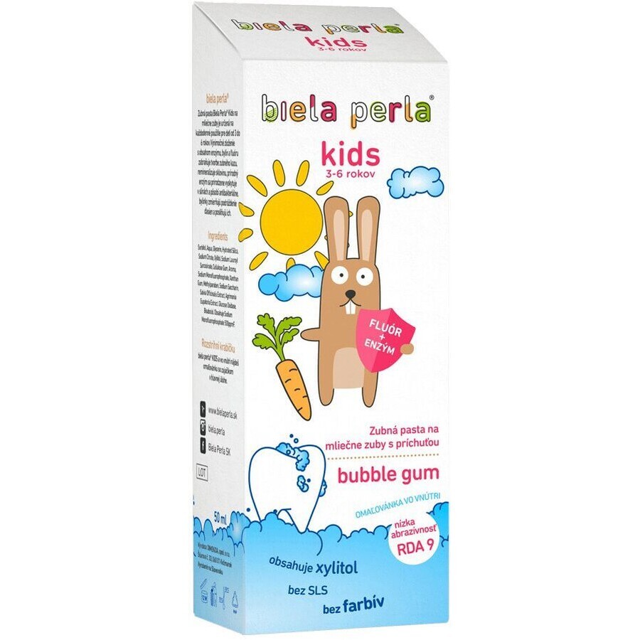 Dentifricio bianco Perla Kids (3-6 anni) 50 ml