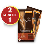 Velvet argan oil body depilatory strips, 12 pieces, Karaver