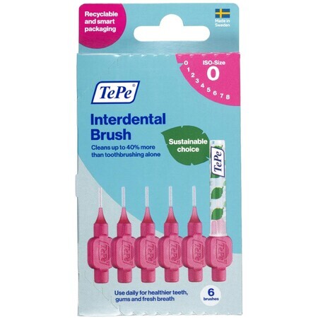 Cepillo interdental TePe Original 0,4 mm rosa 6 uds.