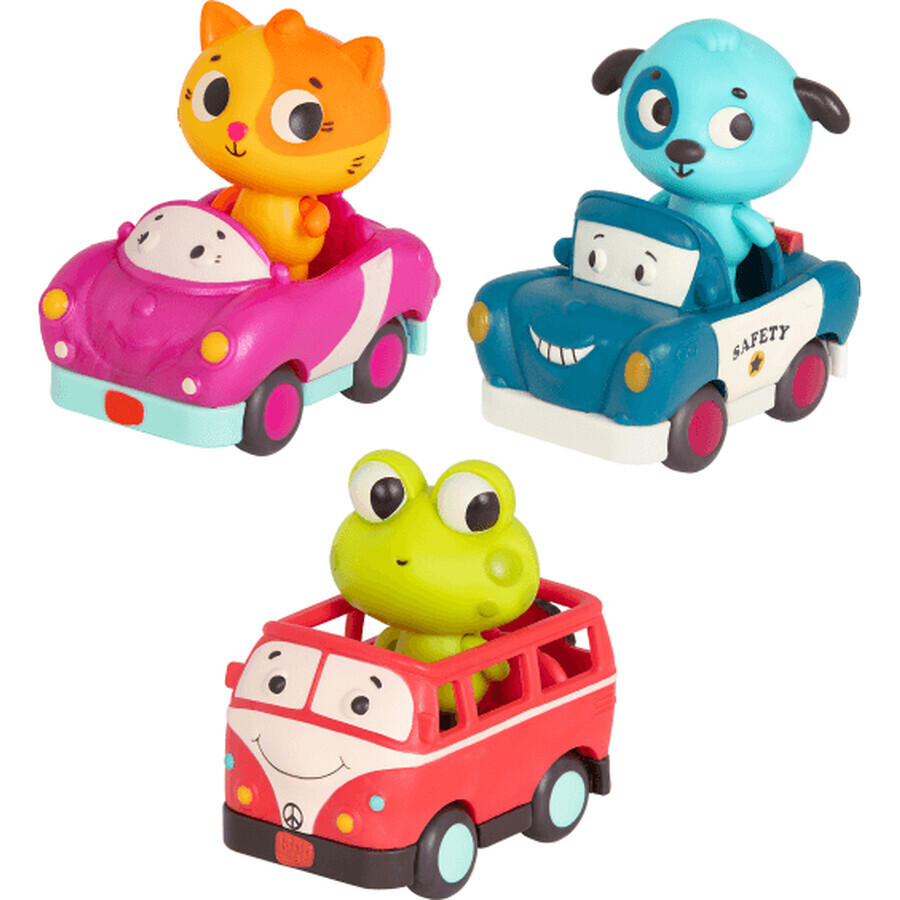 B-Toys Light-up cars with sounds 3 pcs