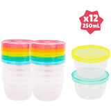 Badabulle Bowls with lids Maxi fun colors set 12 pcs