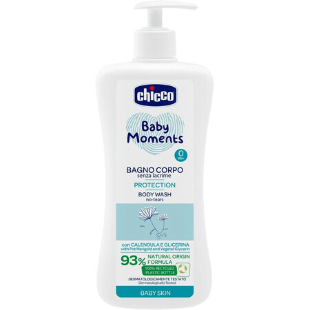 Chicco Baby momente de protecție Șampon de corp cu dozator, 93% ingrediente naturale 750 ml