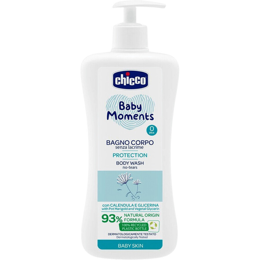 Chicco Baby momente de protecție Șampon de corp cu dozator, 93% ingrediente naturale 750 ml