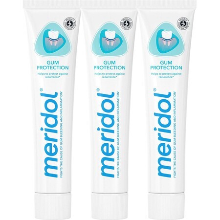 Meridol Protezione gengive Dentifricio 3 x 75 ml