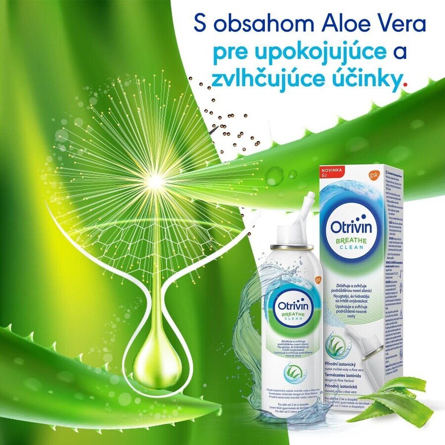 Otrivin Breathe Clean Aloe vera isotonic sea water for nasal cleansing 100 ml