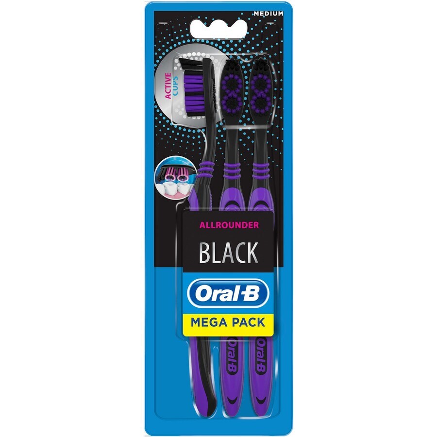 Periuță de dinți Oral-B Sensitive Black 3 buc