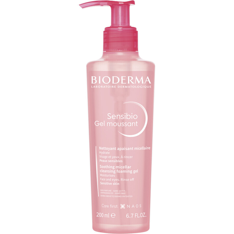 Bioderma Sensibio Gel detergente schiumogeno delicato e lenitivo per pelli sensibili 200 ml