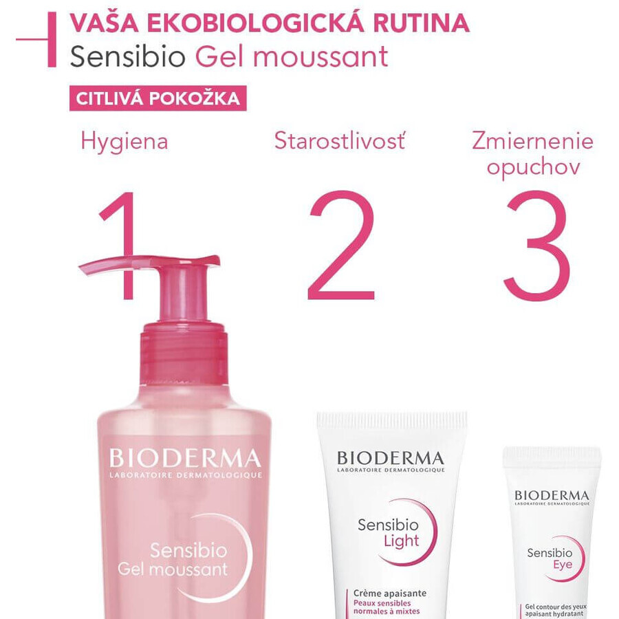 Bioderma Sensibio Gel detergente schiumogeno delicato e lenitivo per pelli sensibili 200 ml