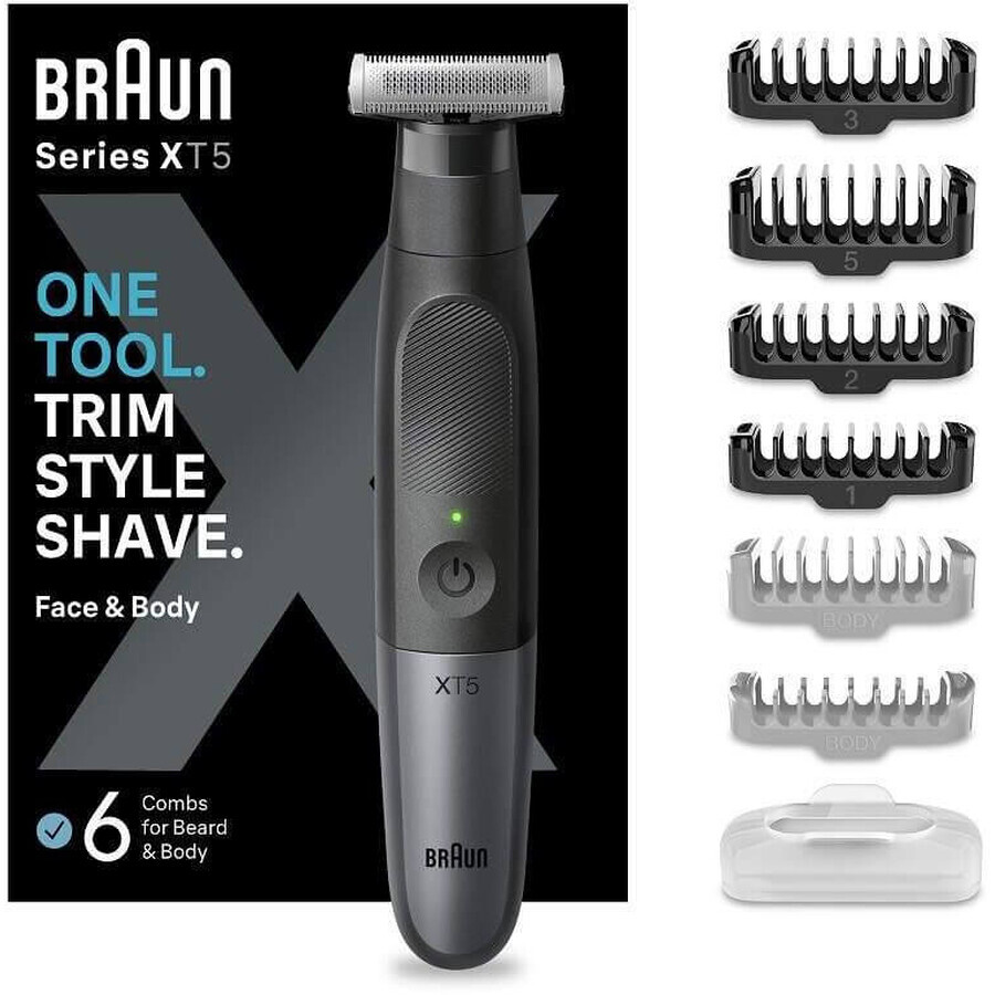 Braun X Series Hybrid XT5200 Recortadora eléctrica facial y corporal para hombre Braun X Series Hybrid XT5200