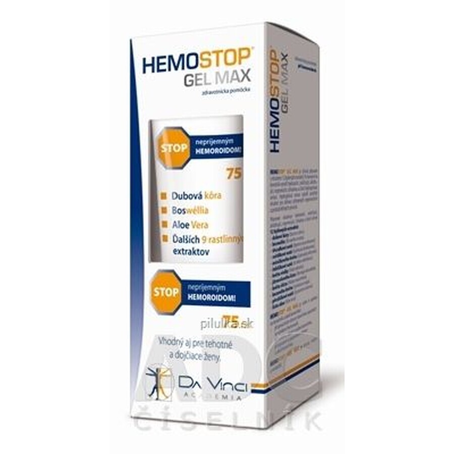 Hemostop GEL MAX - DA VINCI Stop Hämorrhoiden 75 ml