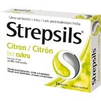 Strepsils sugar-free lozenges lemon 24 lozenges