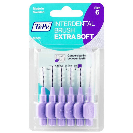 TePe Brosses interdentaires extra douces violet clair 1,1 mm 6 pcs