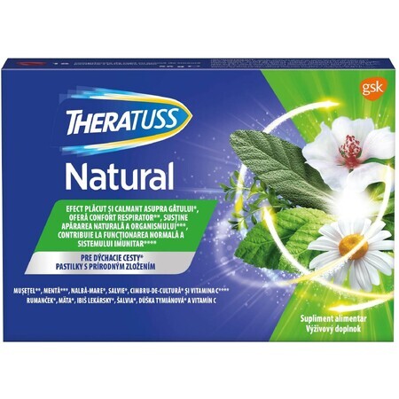 TheraTuss Natural Lozenges for sore throat 16 tablets