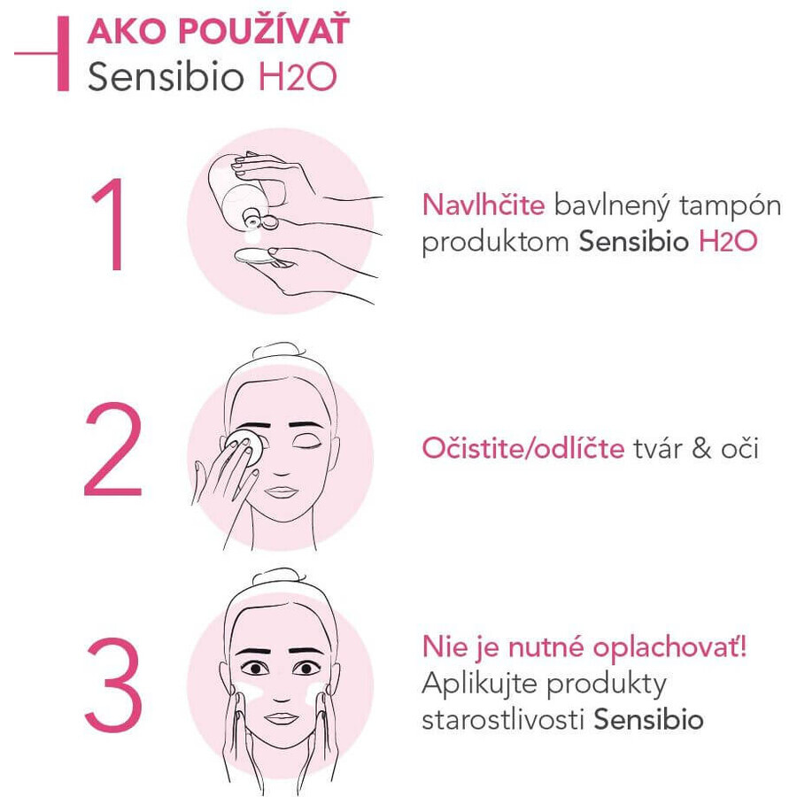 Bioderma Sensibio H2O apă micelară pentru piele sensibilă cu pompă 1x500 ml 500 ml