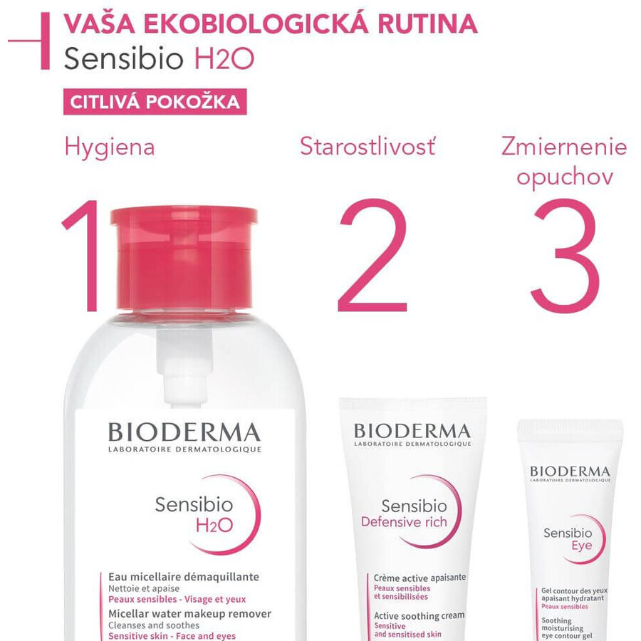 Bioderma Sensibio H2O apă micelară pentru piele sensibilă cu pompă 1x500 ml 500 ml