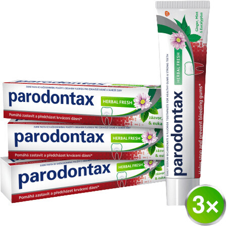 Parodontax Dentifricio fresco alle erbe 3 x 75 ml