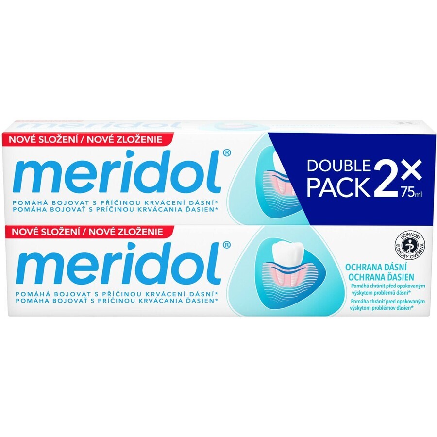 Meridol Protezione gengive Dentifricio 2 x 75 ml