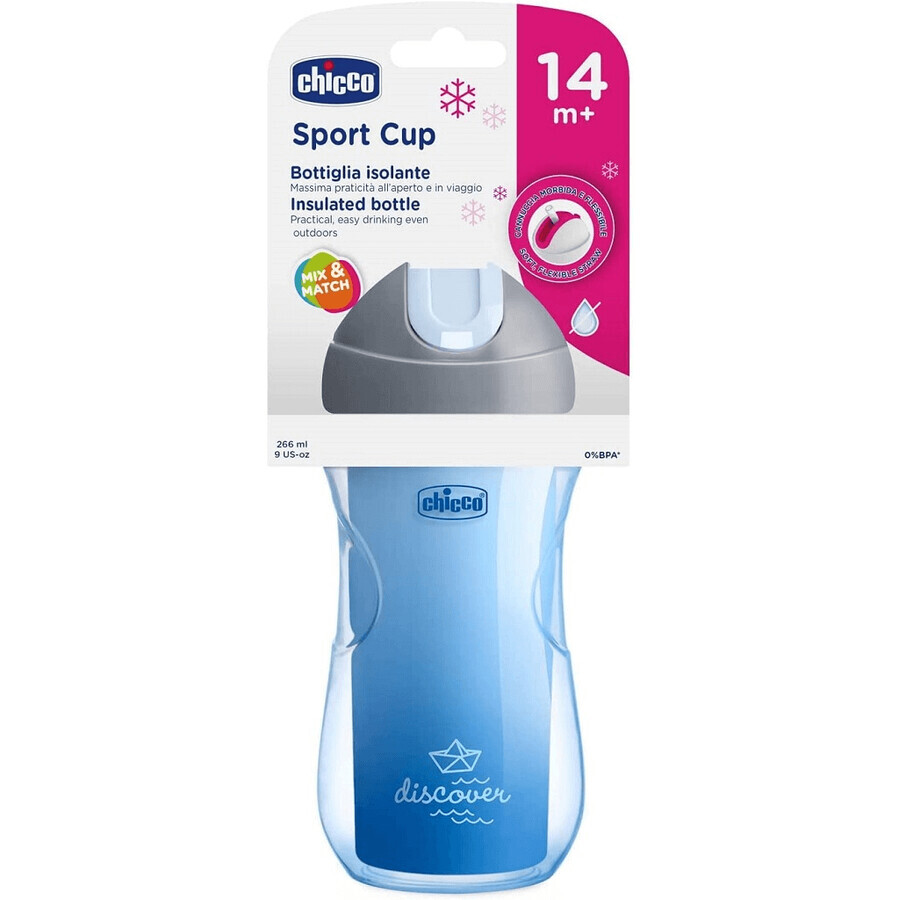 Chicco thermoskan Sport met rietje blauw 14m+ 266 ml