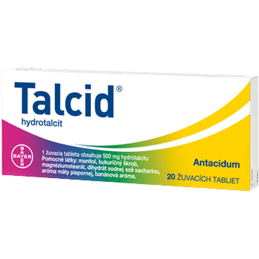 Talcid mnd 500 mg 20 comprimidos