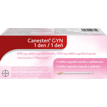 Canesten GYN 1 zi 500 mg, capsulă vaginală moale 1 buc