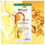 Garnier Skin Naturals Resistance Vials in textile mask with vitamin C and pineapple extract 15 g