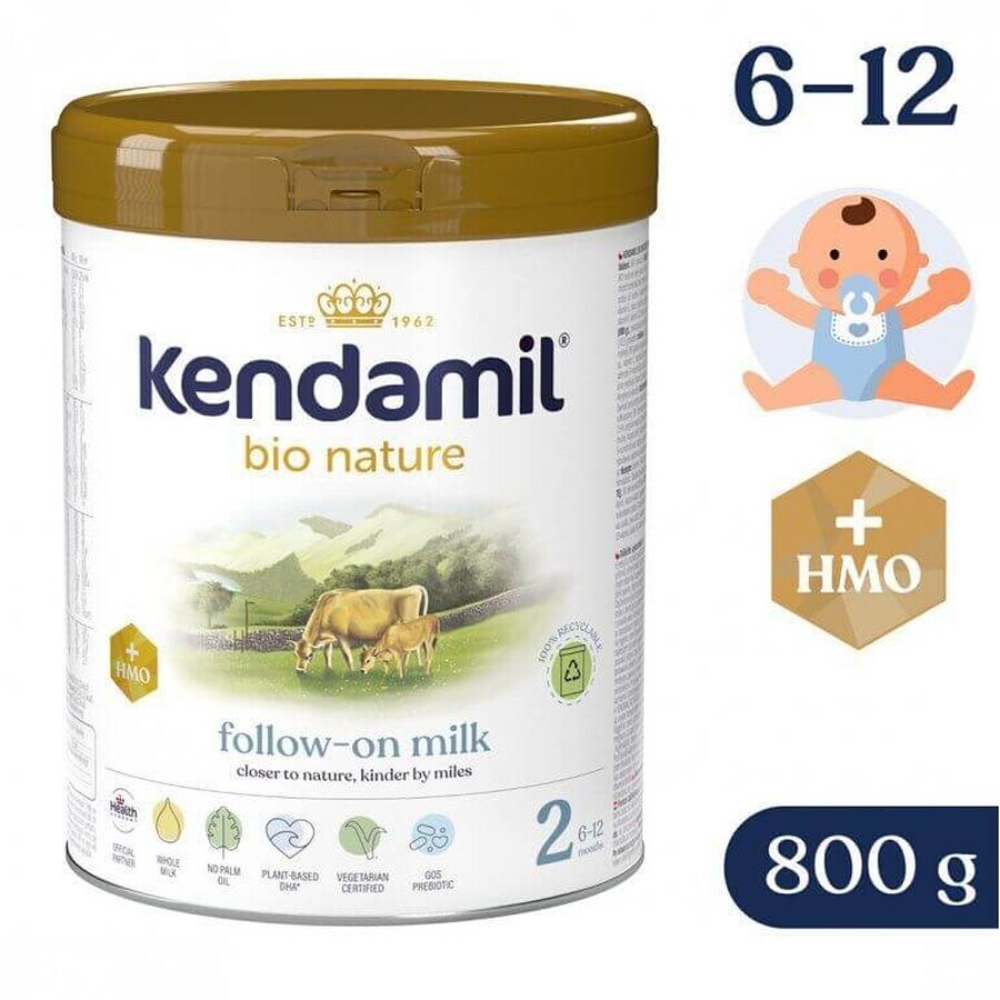 Late in polvere BIO Nature 2 HMO+, 800 g, Kendamil 