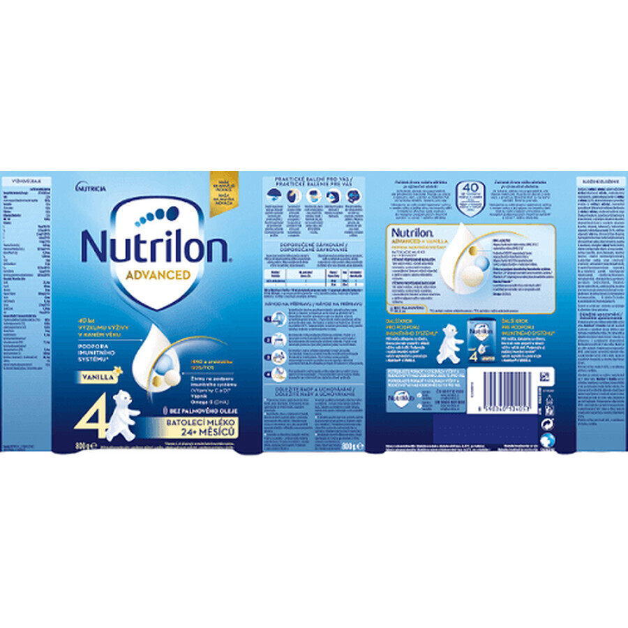 Nutrilon 4 Advanced Toddler lait en poudre à la vanille 800 g