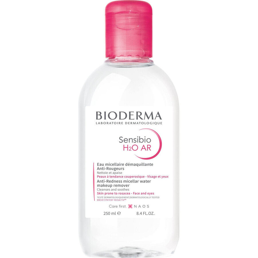 Bioderma Sensibio H2O AR eau micellaire pour peaux sensibles avec rougeurs 250 ml