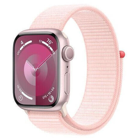 Apple Watch Series 9 GPS 41mm carcasă din aluminiu cu curea sport, roz