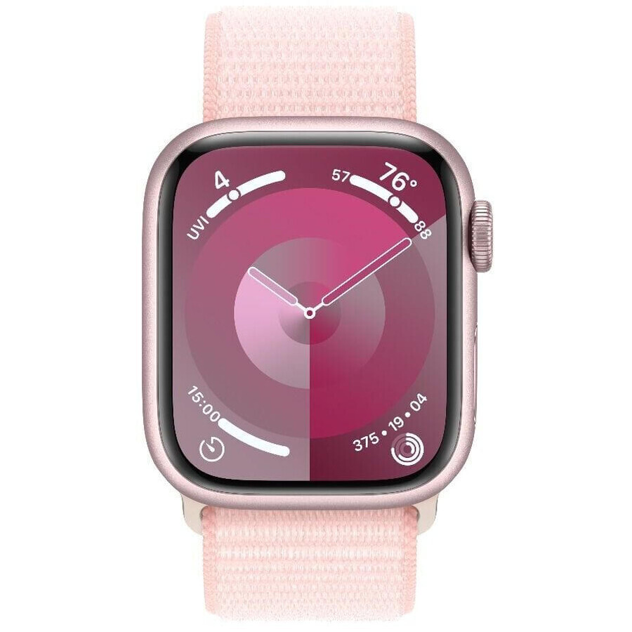 Apple Watch Series 9 GPS 41mm carcasă din aluminiu cu curea sport, roz