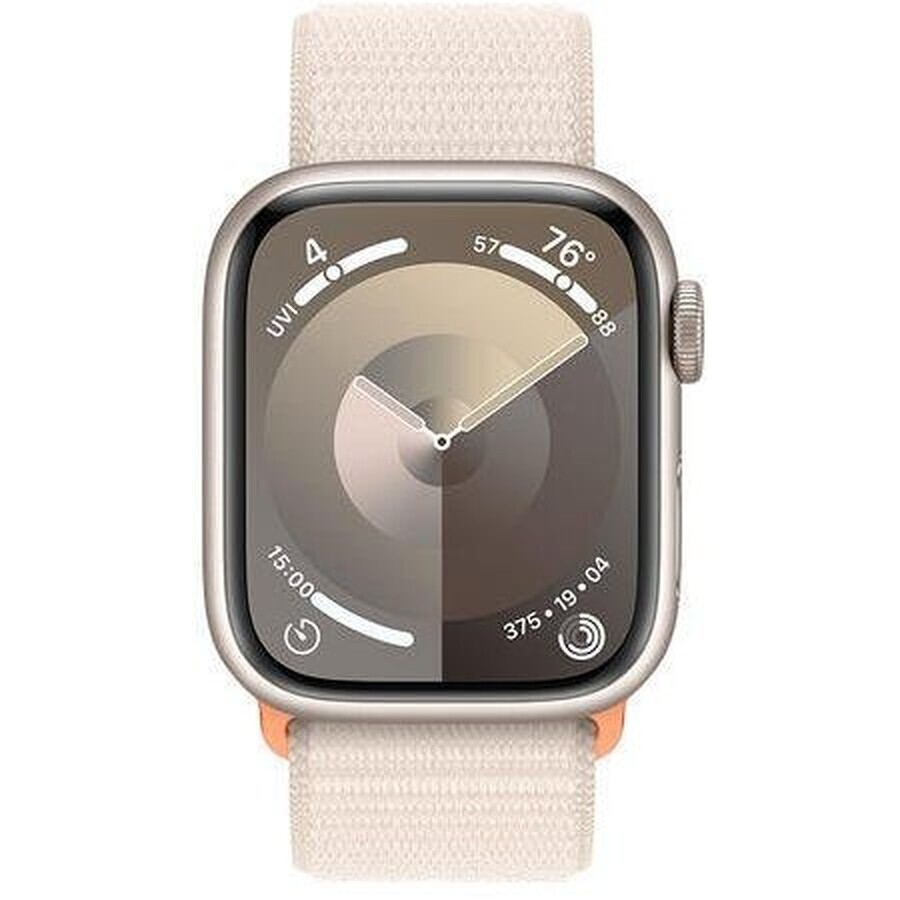 Apple Watch Series 9 GPS 41mm caja de aluminio con correa deportiva, starlight