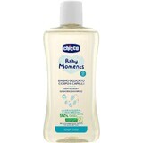 Chicco Baby Moments Zachte shampoo voor haar en lichaam 92% natuurlijke ingrediënten 200 ml