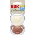 Nuk for NATURE latex pacifier 6-18m. BOX red 2 pcs