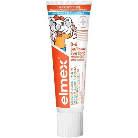 Elmex Dentifricio per bambini con aminfluoruro 0-6 anni, 50 ml