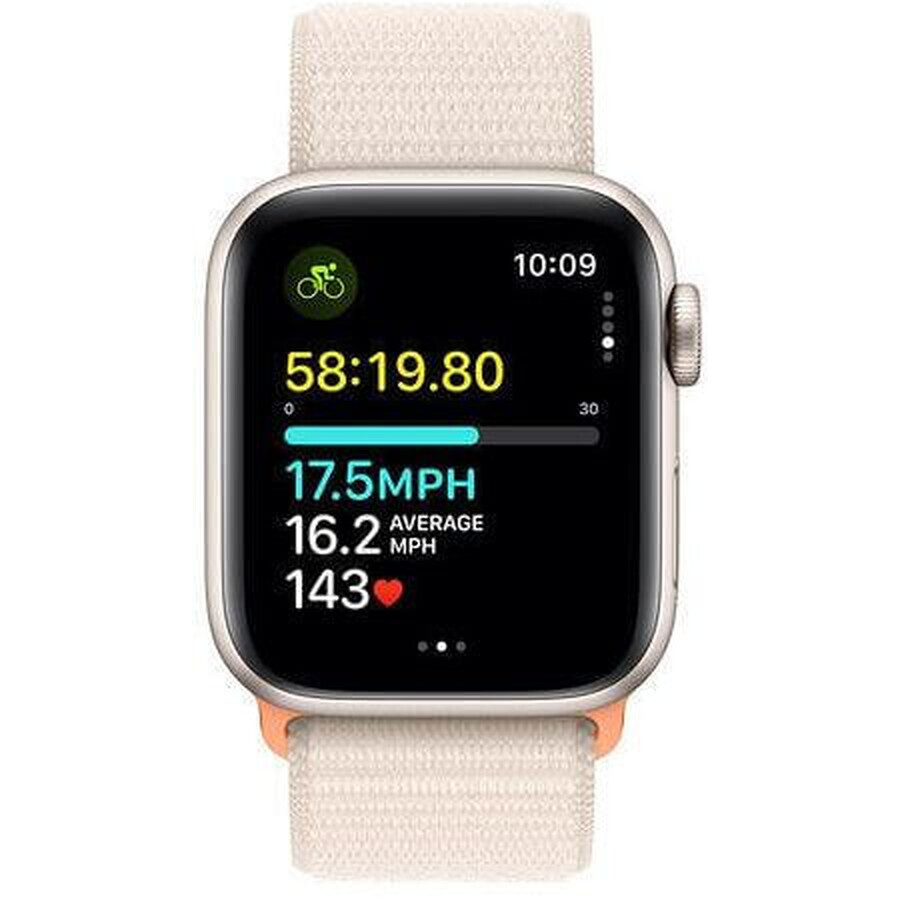 Apple Watch SE GPS 40mm boîtier aluminium avec boucle sport, Starlight