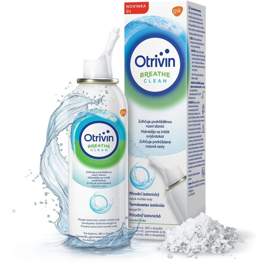 Otrivin Breathe Clean apă de mare izotonică pentru curățarea nazală 100 ml