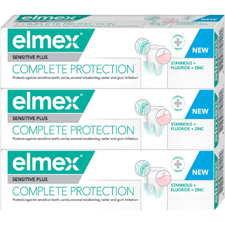 Elmex Sensitive Plus Dentifricio Protezione Completa 3 x 75 ml