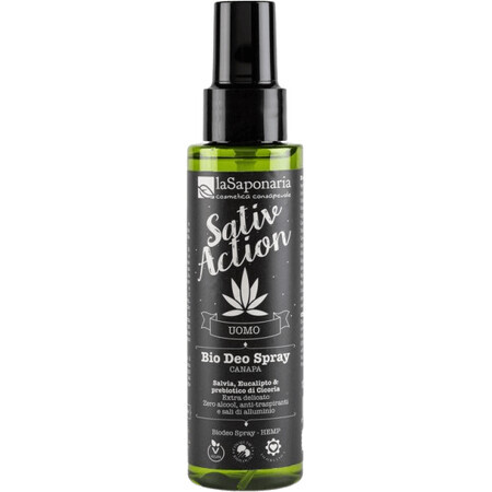 LaSaponaria Deodorante spray per uomo con cannabis biologica 100 ml