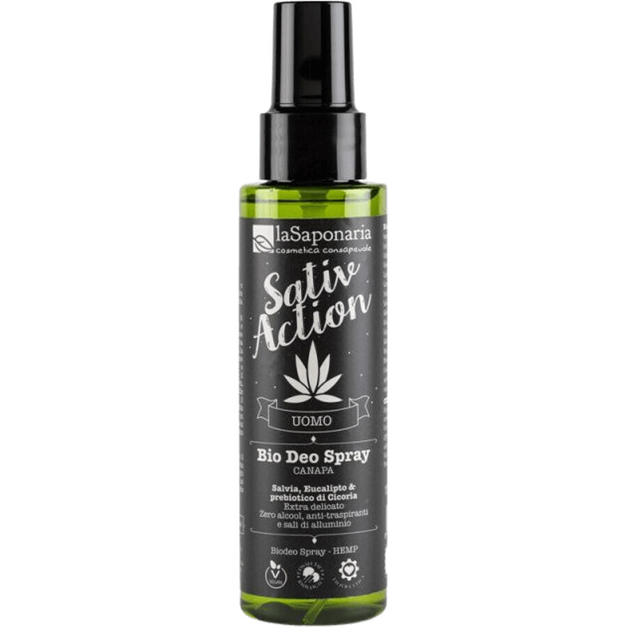 LaSaponaria Deodorante spray per uomo con cannabis biologica 100 ml