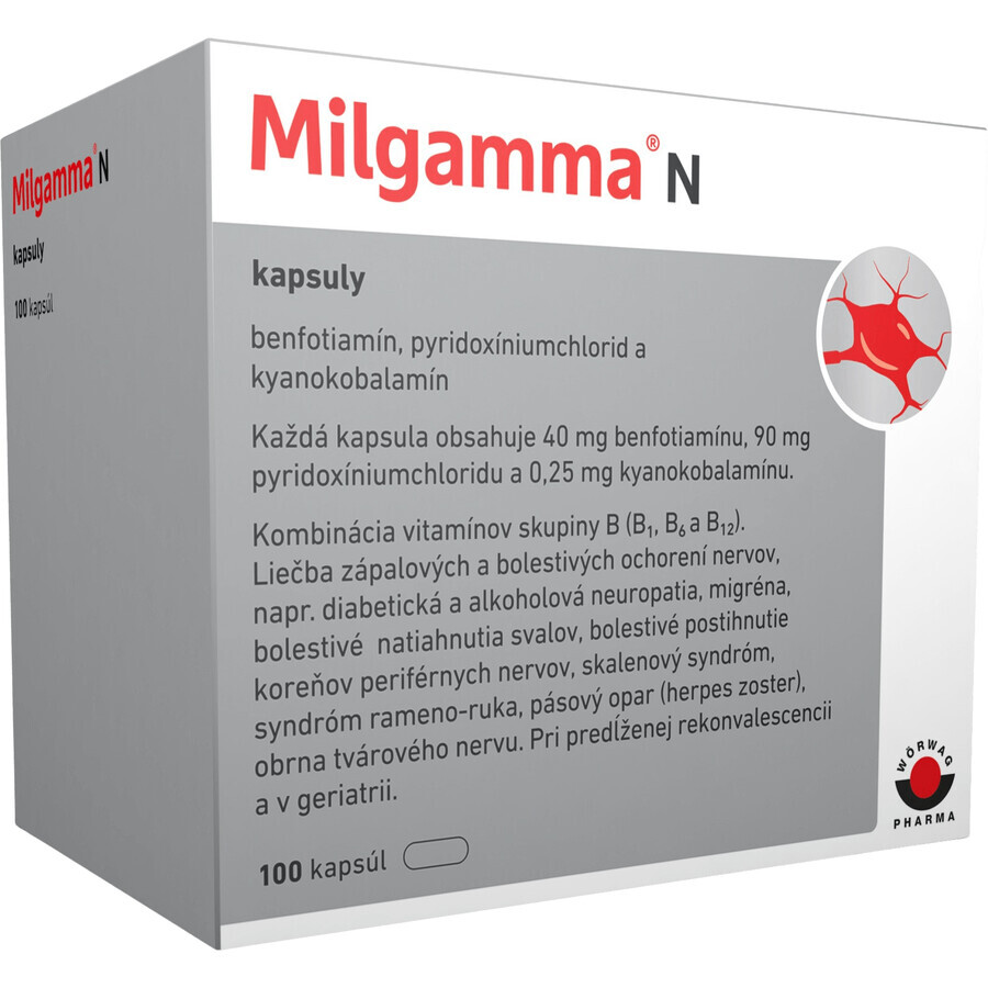 Milgamma N triple vitamin combination 100 capsules