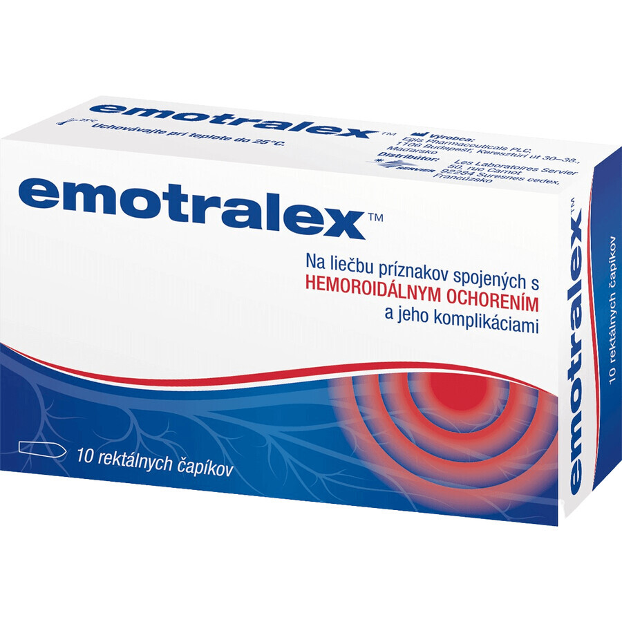 Emotralex supposte rettali per il trattamento delle emorroidi 10 pz.