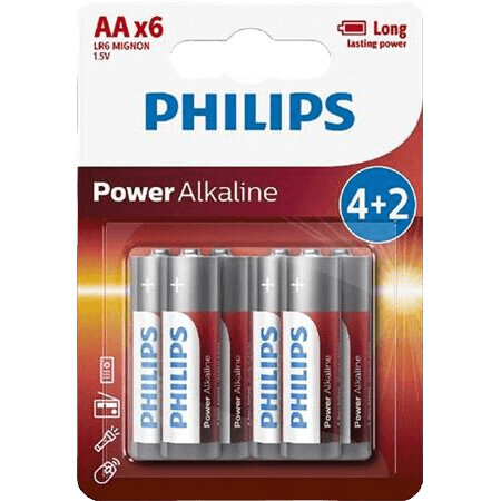 Philips LR6P6BP/10 Piles 6 pcs