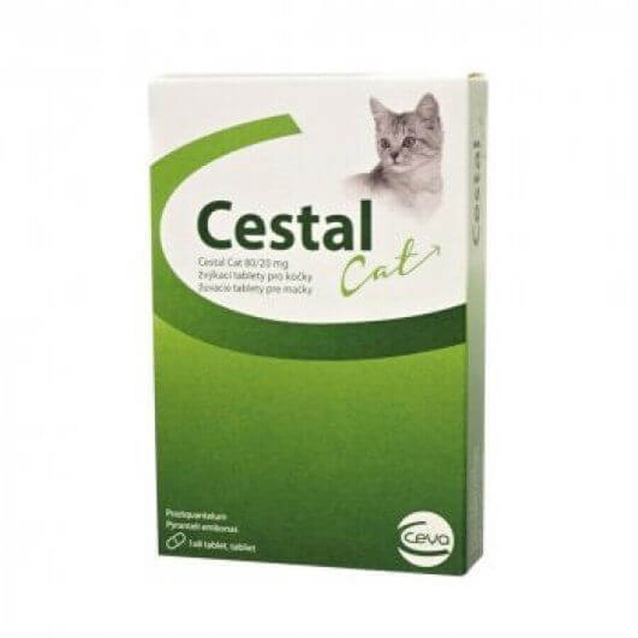 Cestal CAT 80 mg/20 mg comprimidos masticables para gatos 8 comprimidos