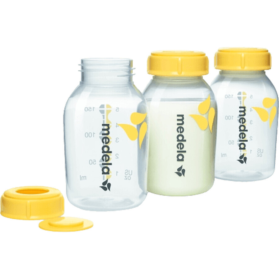 Set de biberoane Medela pentru depozitarea laptelui 3 x 150 ml