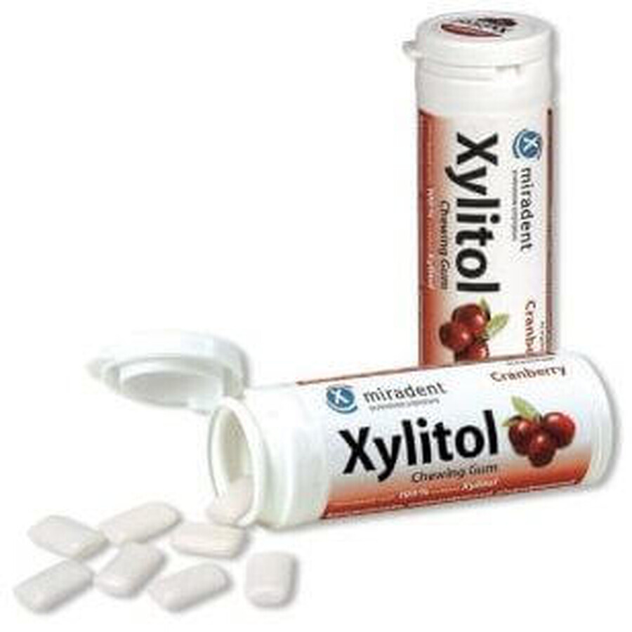 Kauwgom Miradent Xylitol Cranberry Cranberry 30 stuks