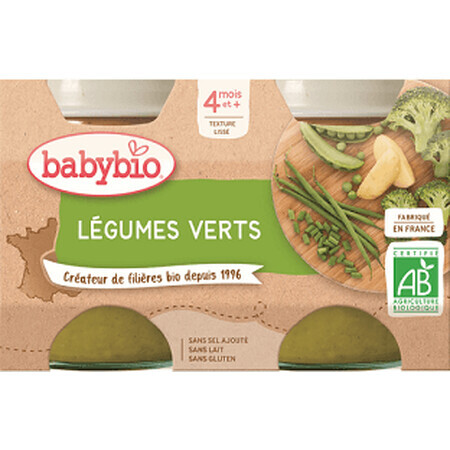 Babybio Frullato verde di verdure 2 x 130 g