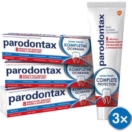 Parodontax Protezione Completa Dentifricio Extra Fresco 3 x 75 ml