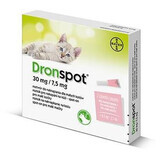 Dronspot 30 mg/7,5 mg Spot-on per gatti di piccola taglia (≥0,5 - 2,5 kg) 2 x 0,35 ml