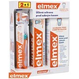 Elmex Sistema di protezione dalla carie - Spazzolino + dentifricio 75 ml + collutorio 400 ml